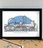 Southend-on-Sea Skyline Art Print - Image 3