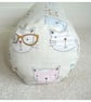 Cats Bolster Cushion Cover 18 "x 8" Neck Roll 8x18 Geek Cat Pillow Case - Image 2