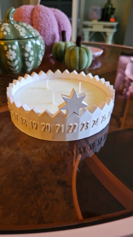 Gingerbread Christmas Advent Candle 