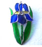 Iris Suncatcher Stained Glass Blue Purple Flower 027 - Image 6