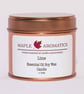 Maple Aromatics Lime Essential Oil and Soy Wax Rose Gold 150g Candle Tin - Image 1