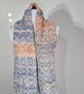 18.Handknitted Horseshoe Lace Pattern Scarf. Hand Spun Wool And Silk.. - Image 3
