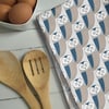 Owl Pattern Tea Towel 