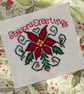 Simple Nordic Scandi Christmas Floral Poinsettia Counted Cross Stitch Pattern - Image 2