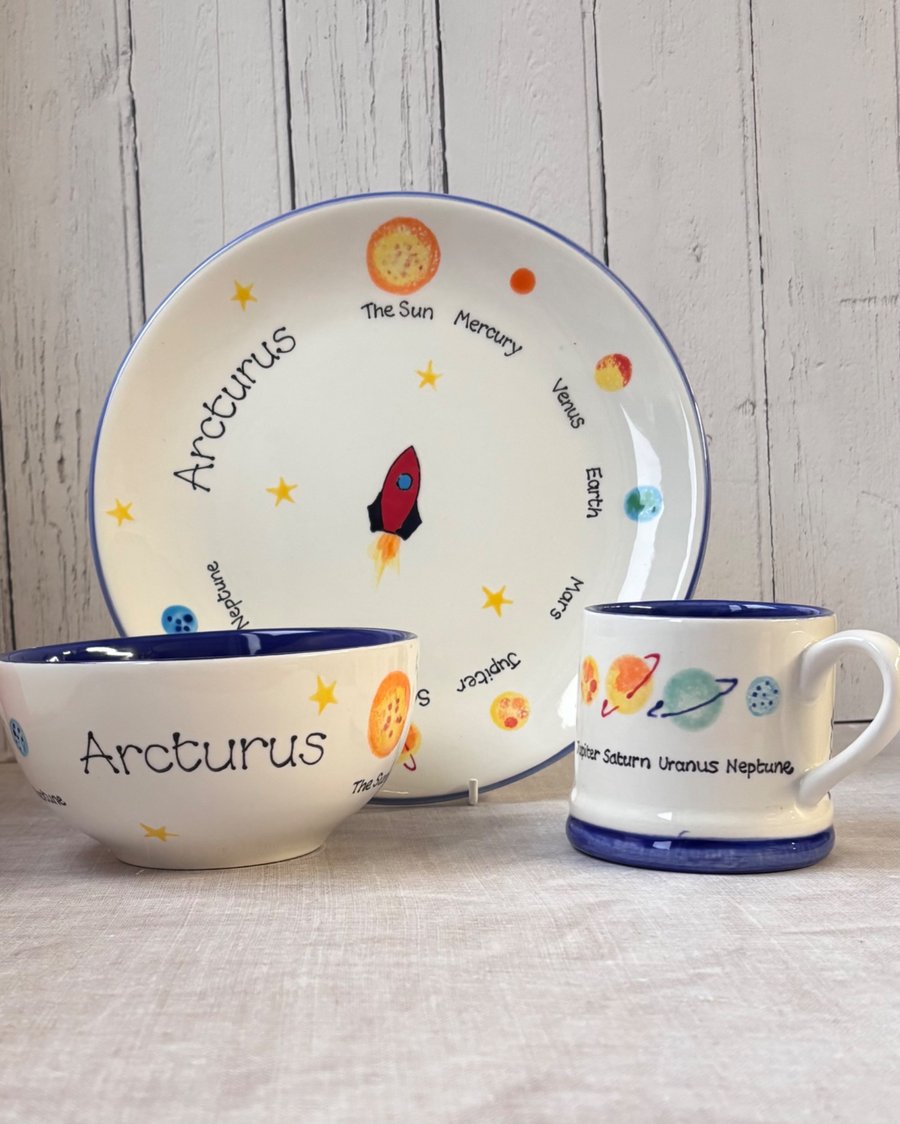 Personalised Planets Dinner Set