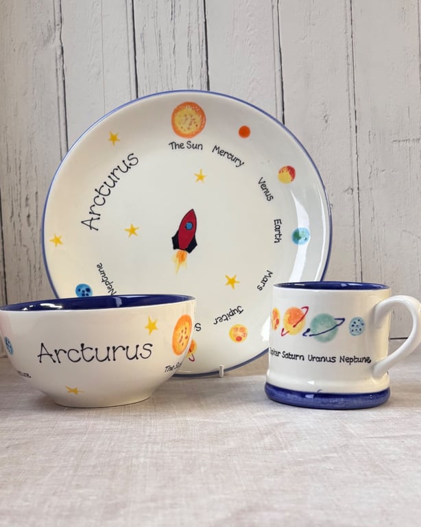 Personalised Planets Dinner Set