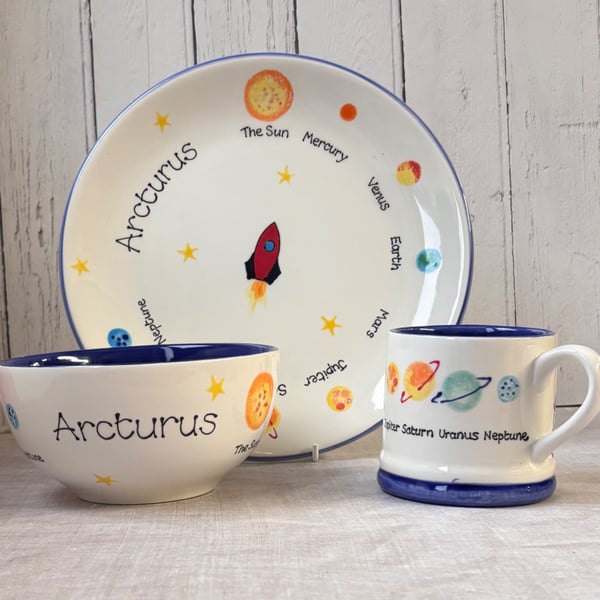 Personalised Planets Dinner Set