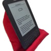 hands free tablet cushion or kindle holder, maroon fabric