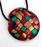Perfectly Imperfect - Fused Glass "Patchwork" Pendant - Image 4