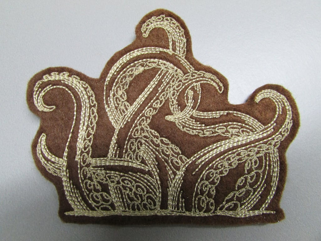 Octopus Cthulu Embroidered Sew on Applique Patch