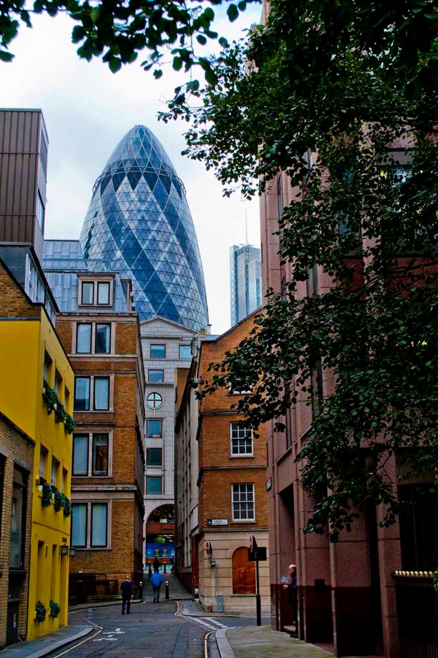 30 St Mary Axe The Gherkin London England UK 12"x18" Print