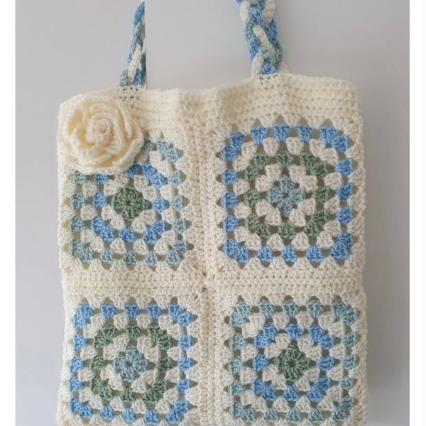 Granny Square crochet bag.