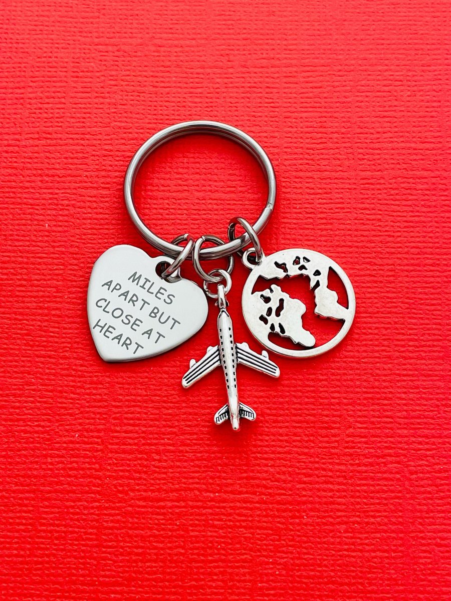 Moving Away Gift, Miles Apart but Close at Heart Keyring