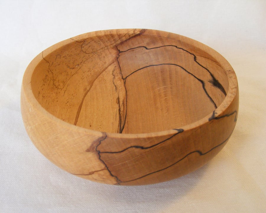 Spalted beech bowl