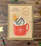North Pole Nice List A5 Christmas Card - Festive Mug Art