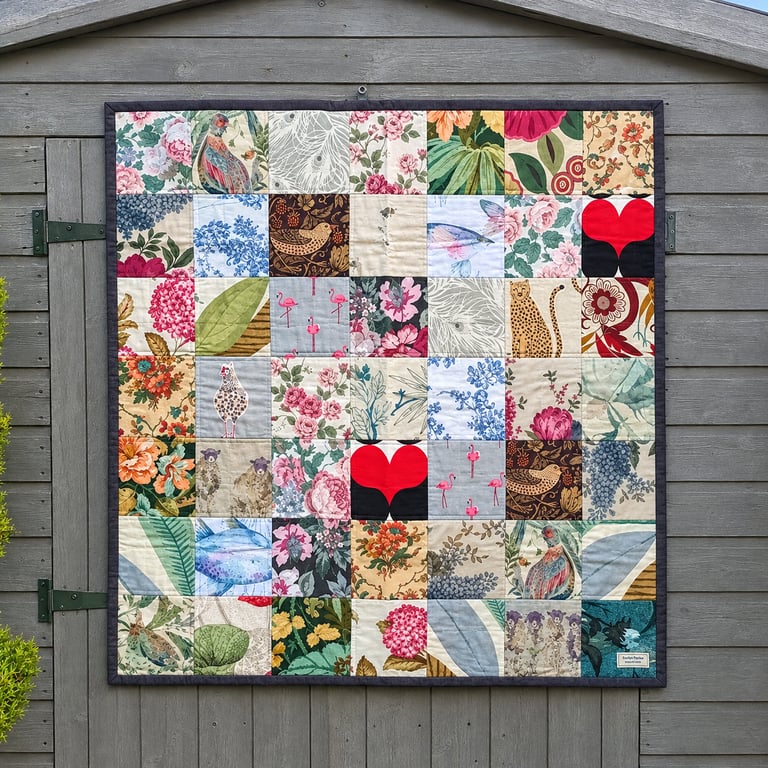 Quilted Baby Floor Mat, Patchwork Design, lap blanket