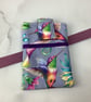 Hummingbird phone case, Birds pouch, Detachable strap, Handmade - Image 8