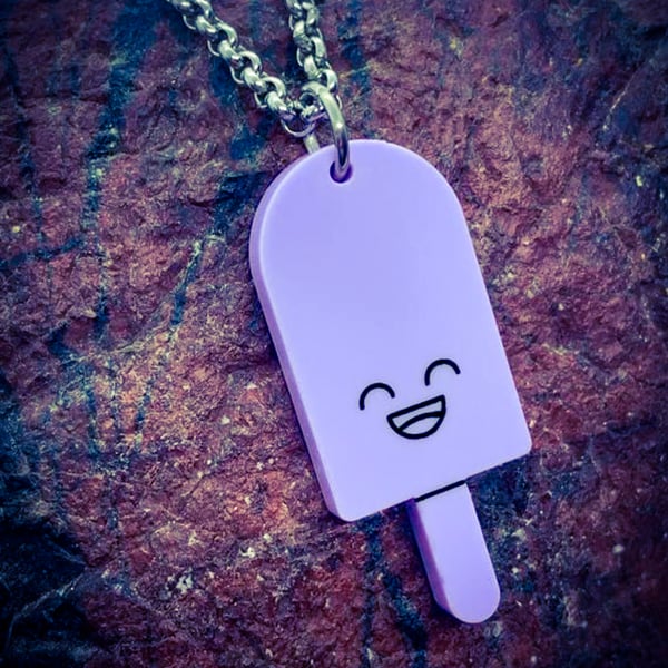 Kawaii Ice Lolly Acrylic Necklace