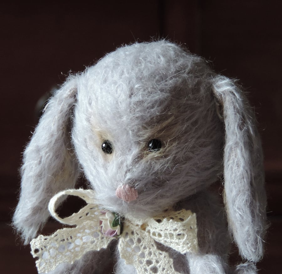 6" Hand Sewn Cute Rabbit.