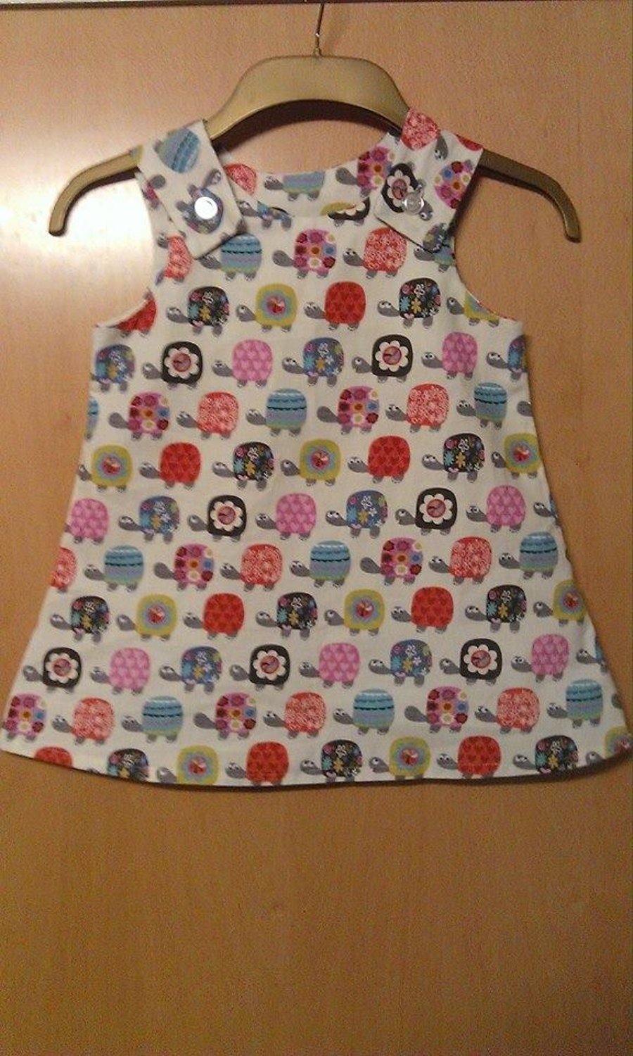 A-line tortoise dress for a 3 year old