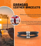 Grandad Leather Bracelet with Hand Stamped Ring - Gift Boxed - Image 6