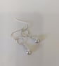 White Swarovski Pearl and Crystal Drop Earrings
