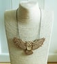Large pyrography barn owl pendant - Image 2