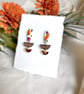 Tiered Geometric Half Moon Autumn Earrings - Image 3