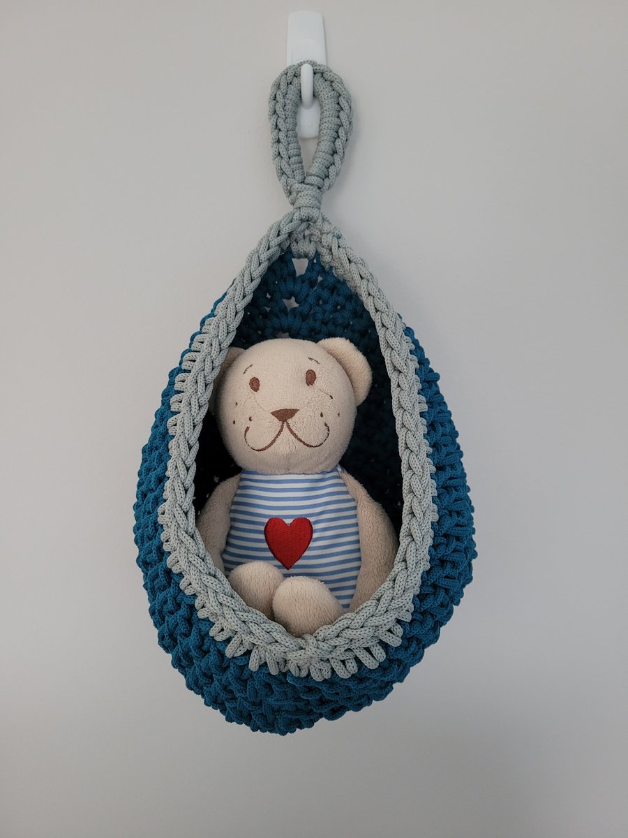 Crochet Teardrop Hanging Basket