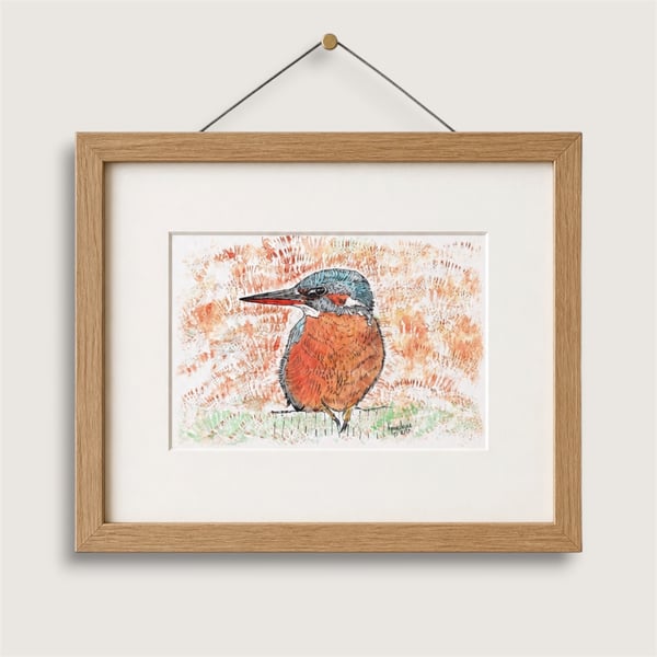 Kingfisher wall art - British wildlife prints 