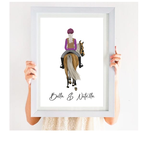 Horse Riding Print - Personalised - Single Rider, Group Riders & Walkers