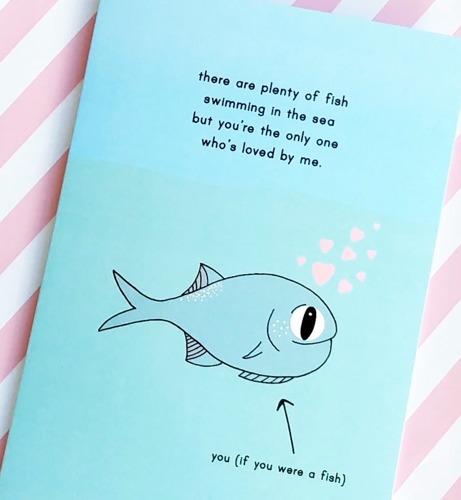 love card - plenty of fish - valentine's day card