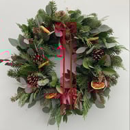 Traditional fresh Christmas wreath 