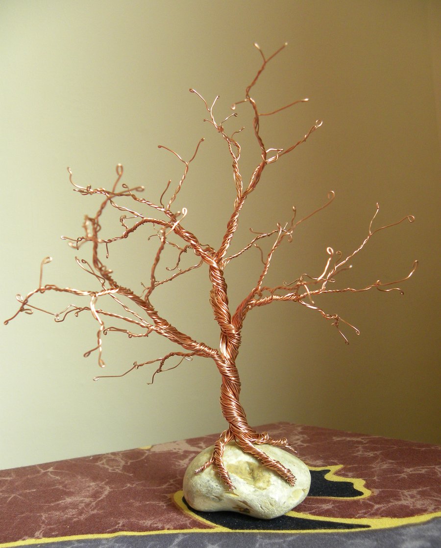 Copper Wire Tree Ornament 