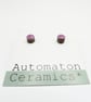 Ceramic orange ear studs, small ear-studs, bright earrings, boho earrings - Image 2