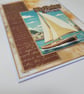 SOLD: Nautical Birthday Card for Him - Handmade Sailing Boat Birthday Card - Image 3