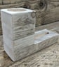Reclaimed Wood Phone Stand Rustic Desk Tidy Sustainably Sourced - Image 4