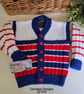 Designer Hand Knitted Toddler Boy's Cardigan Size 2-3 years size - Image 5