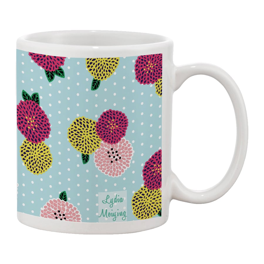 Spring Flowers Patterned Mug