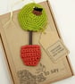 Crochet Nest in Potted Tree - Alternative to a New Home Card - Image 1