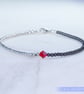 Bracelet dainty sterling silver and Swarovski glass pearl  - Image 4