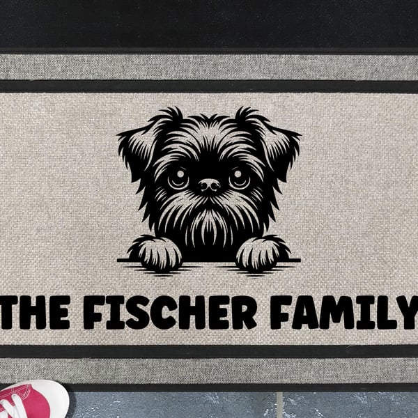 Brussels Griffon Door Mat - Personalised All Weather Doormat - 45x70cm 