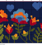 205 - Blue Swallows Cross Stitch Pattern Folk Art Love Birds (PDF Counted Chart) - Image 4