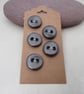 5 Small Round Metallic Ceramic Buttons - Image 5