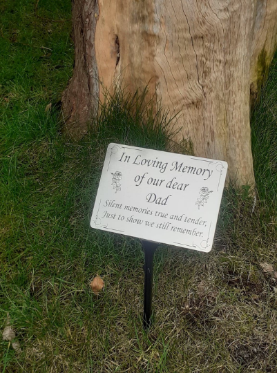 Engraved Memorial Plaque Memorial Marker Grave Ornament Grave Decoration