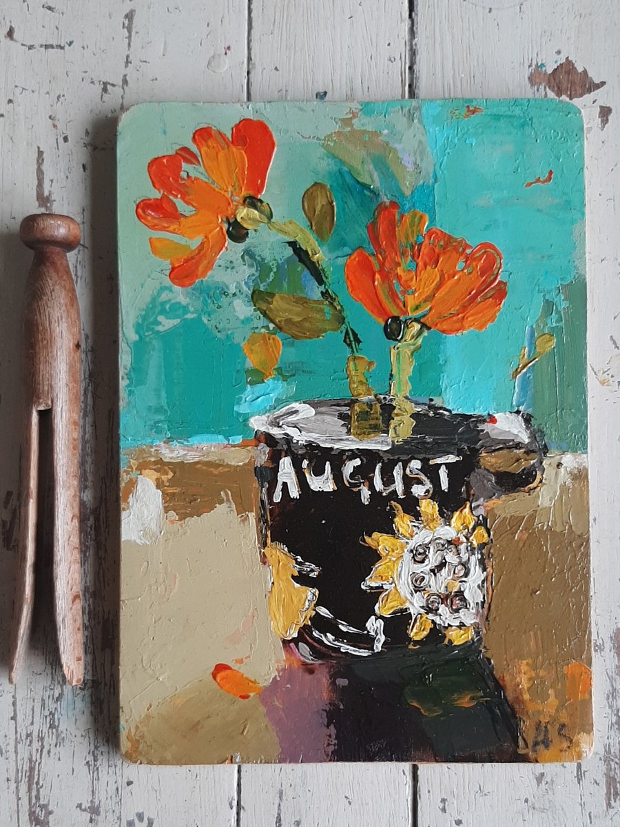 Modern still life flower painting 