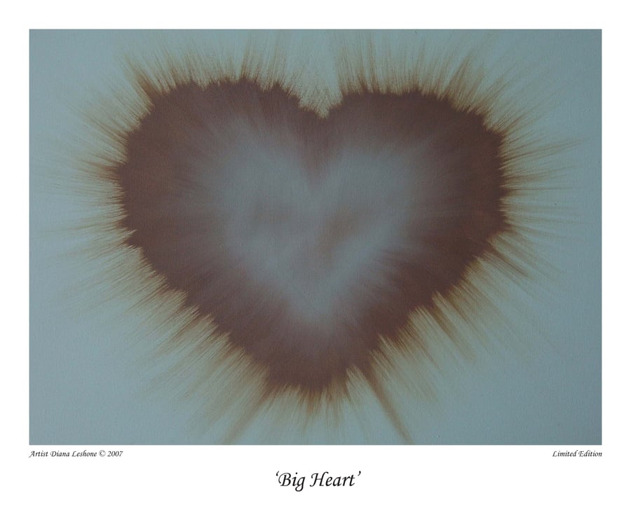 Print from oil Painting Big Heart Unique Design