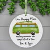 Personalised Camper Van Keepsake, Our happy place. Making memories one camp site