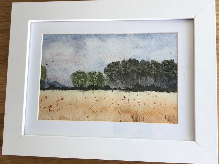 Corn Field Print of Watercolour Painting
