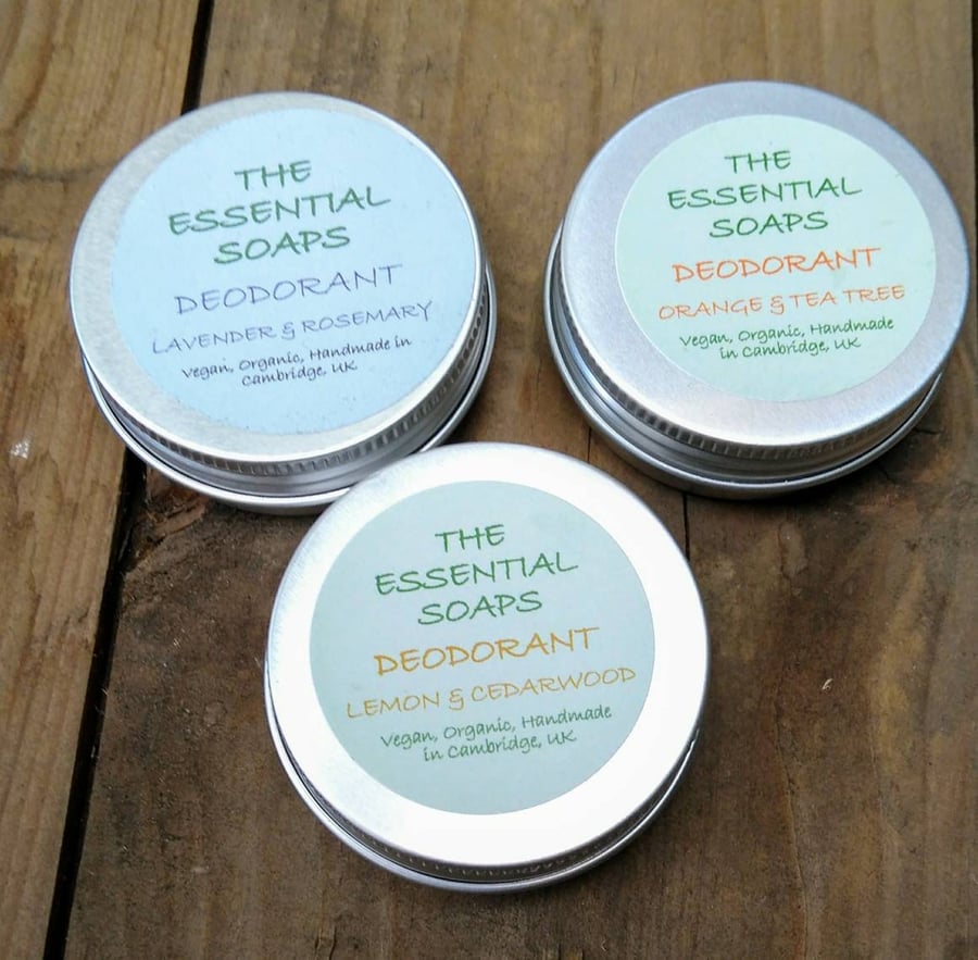 Natural Deodorant 30ml Sample, Organic, Vegan Balm, Travel Size, Unisex